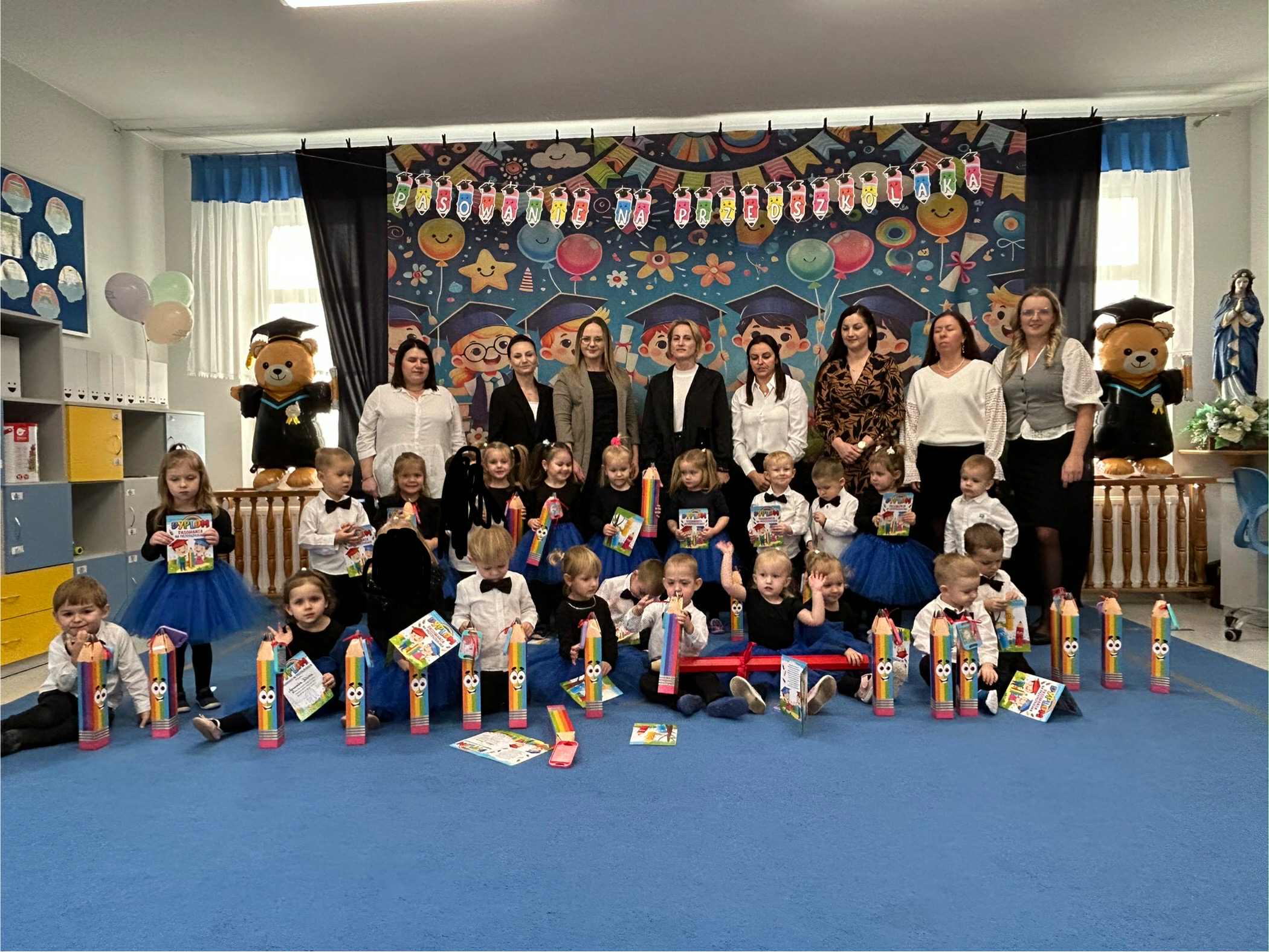 Pasowanie na Przedszkolaka w Niepublicznym Przedszkolu Parafialnym  w Grybowie.